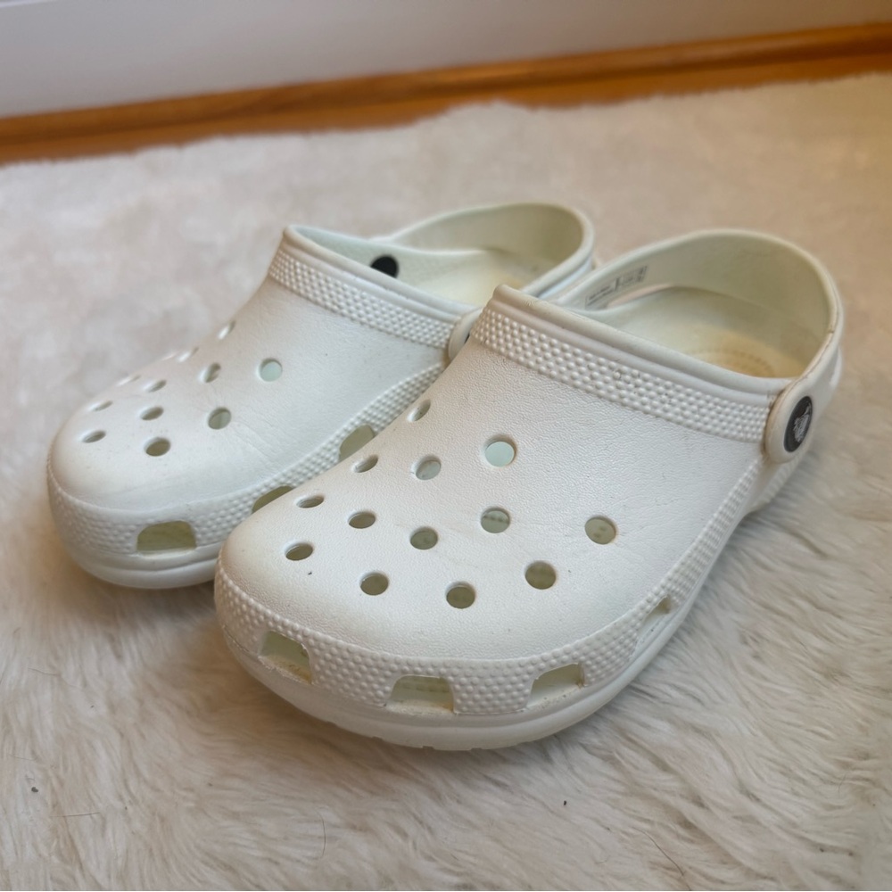 Kids White Crocs